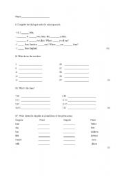 English worksheet: Test