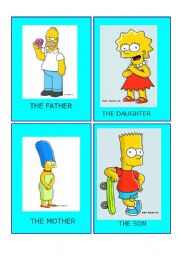 simpson family flashcards (set 1)