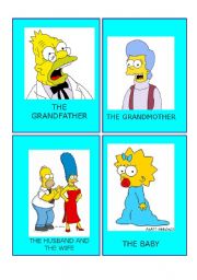 English Worksheet: Simpson family flashcards  2