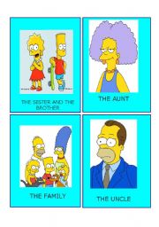 English Worksheet: Simpson family flashcards 3