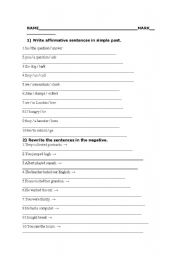 English Worksheet: Past Simple