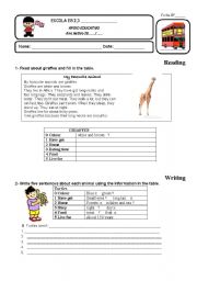 English Worksheet: Animals