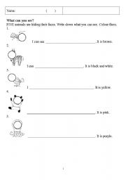 English worksheet: What can you see?