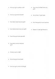 English worksheet: have you got