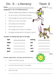 English Worksheet: Numeracy