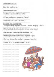 English Worksheet: PRESENT PERFECT REVISION