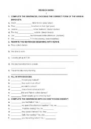 English Worksheet: PRESENT SIMPLE