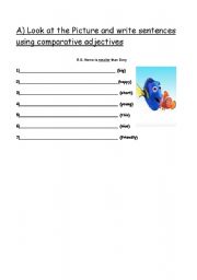 English Worksheet: Comparative adjectives