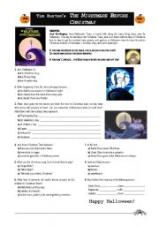 English Worksheet: Tim Burtons The Nightmare Before Christmas