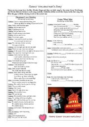 English Worksheet: Moulin Rouge & Saint Valentines