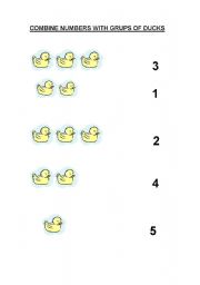 English worksheet: NUMBER S 1 TO 5