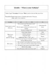 English worksheet: Months of the Year Practice