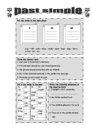 English Worksheet: past simple