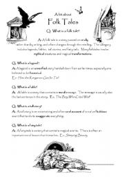 English Worksheet: Folk tales