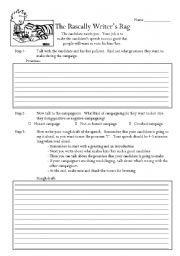 English Worksheet: The rascally writers rag