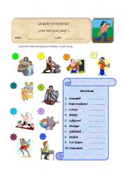 English Worksheet: Jobs Match Part- 7