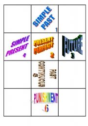 English Worksheet: dice for any board game