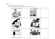 English worksheet: COLOUR BUILDINGS