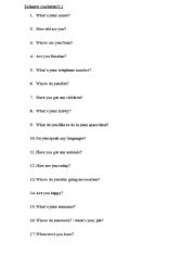 English worksheet: to know you better:)