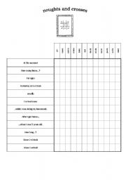 English worksheet: noughts and crosses