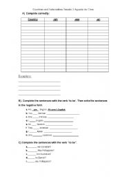 English worksheet: nationalities/ verb to be negative interrogative