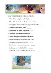 English Worksheet: HOWLS MOVING CASTLE BY HAYAO MIYAZAKI