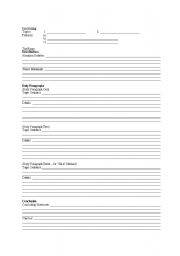 English Worksheet: TOEFL Essay Writing - Compare and Contrast Template