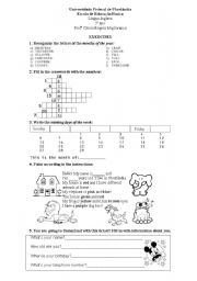 English Worksheet: Activities to review