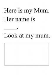 English worksheet: All about me - Mum
