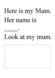 English Worksheet: All about me - Mum