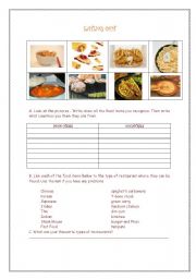 English Worksheet: Eating out