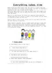 English Worksheet: patience and tolerance