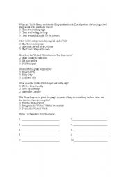 English Worksheet: Wizard of Oz Movie test