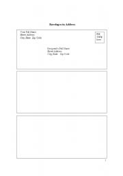 English worksheet: Envelopes to address