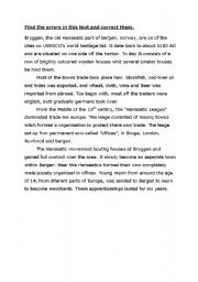 English Worksheet: Elementary mistakes for Norwegian pupils