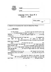 English Worksheet: Test: simple Past