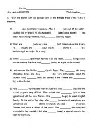 English Worksheet: The simple past