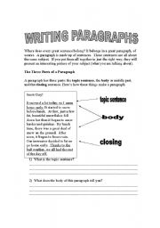 Writing descriptions in paragraphs