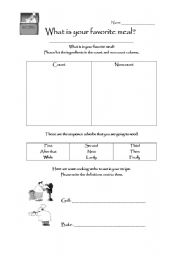 English Worksheet: Recipe instructions and vocabulary
