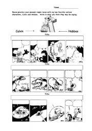 English Worksheet: Present simple cartoon