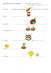 English Worksheet: uncountable-countable