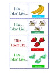 English worksheet: i like cards