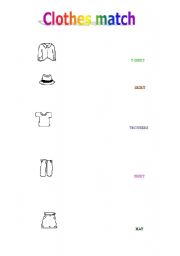 English worksheet: clothes