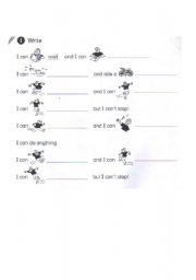 English Worksheet: actions