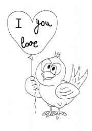 English worksheet: I love you