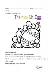 English Worksheet: The nice Mr. Egg 