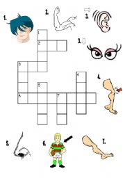 body parts crossword puzzle