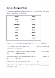 English Worksheet: comparatives
