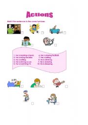 English worksheet: Actions