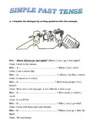 English Worksheet: Simple Past Tense